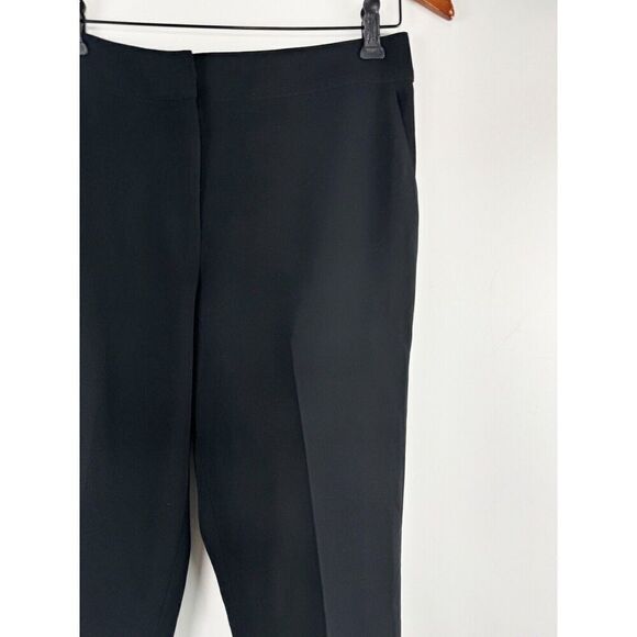 Cinq A Sept Billie Flare Split-Cuff Pants Hook Closure Sz 4 Black Slits - Picture 4 of 8